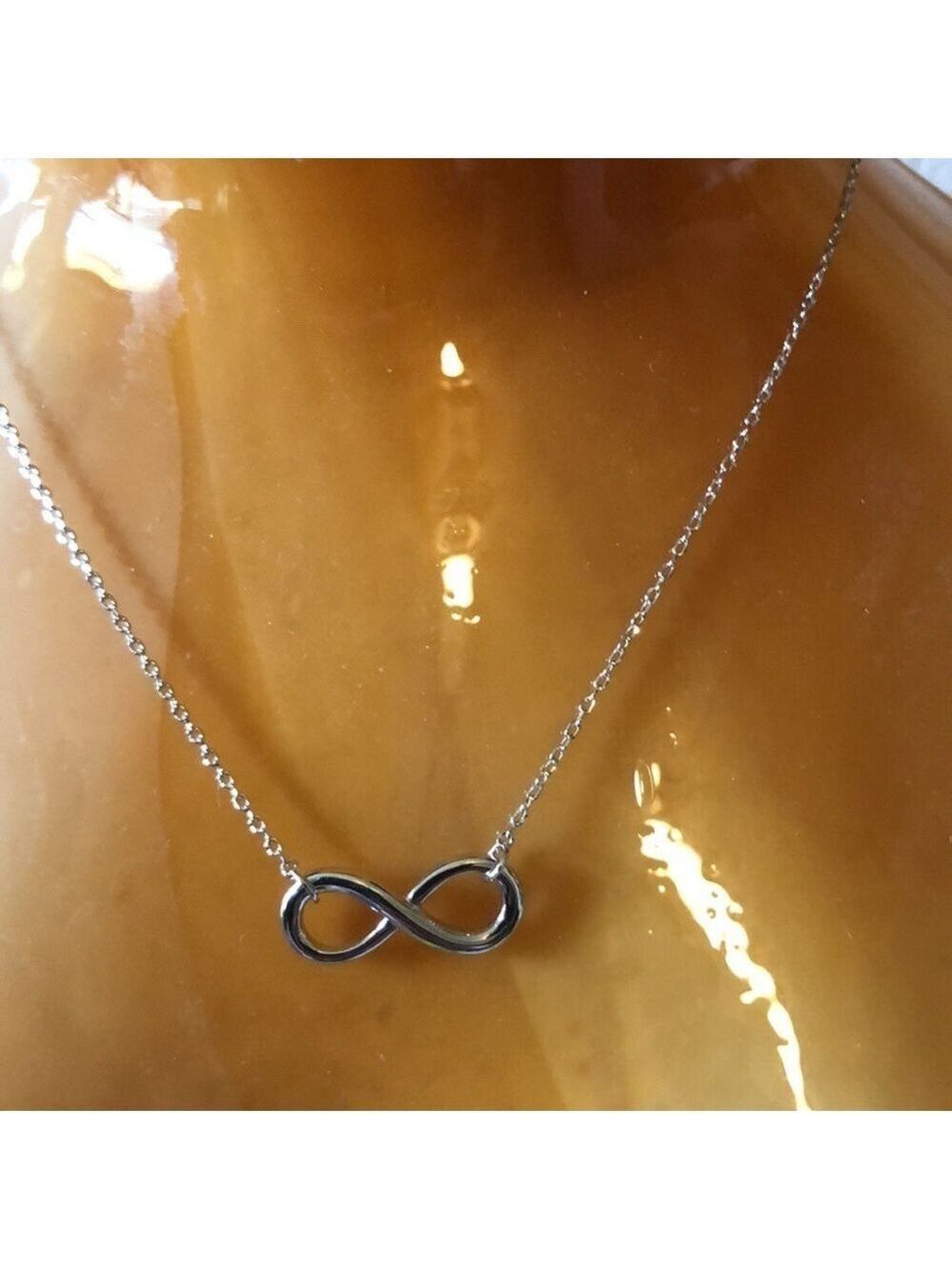 .925 Sterling Eternity Necklace NWOT